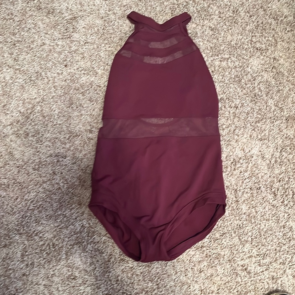 Adult small burgundy 5dancewear leo